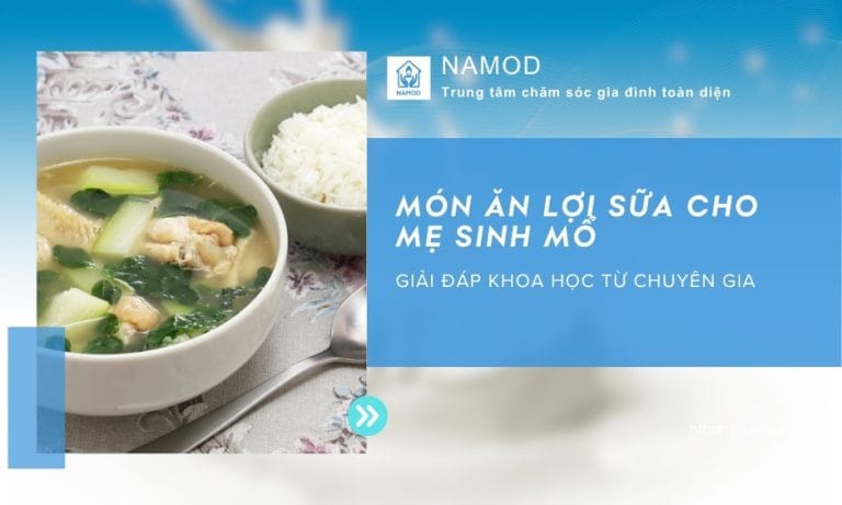 Món ăn lợi sữa cho mẹ sinh mổ