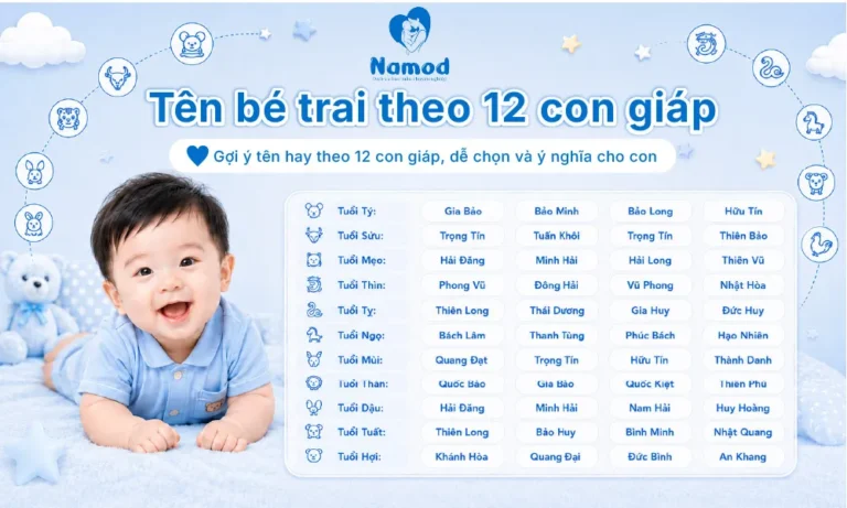 1300+ tên bé trai theo 12 con giáp hay, hợp tuổi và dễ gọi