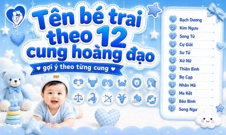 tên bé trai theo 12 cung hoàng đạo