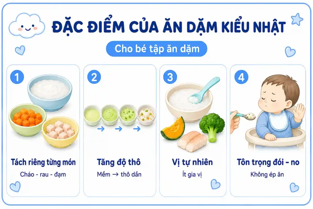 Đặc điểm ăn dặm kiểu Nhật