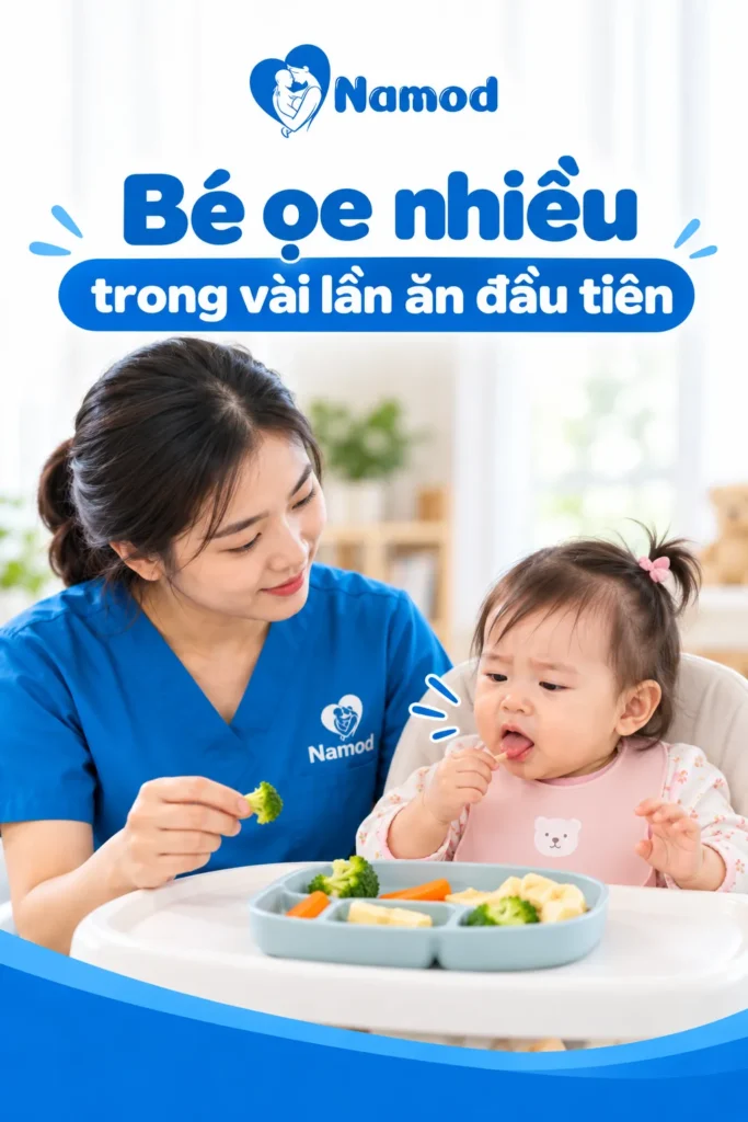 Bé ọe trong vài lần ăn đầu