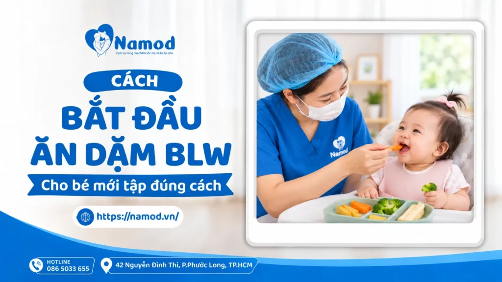 Cách bắt đầu ăn dặm BLW cho em bé