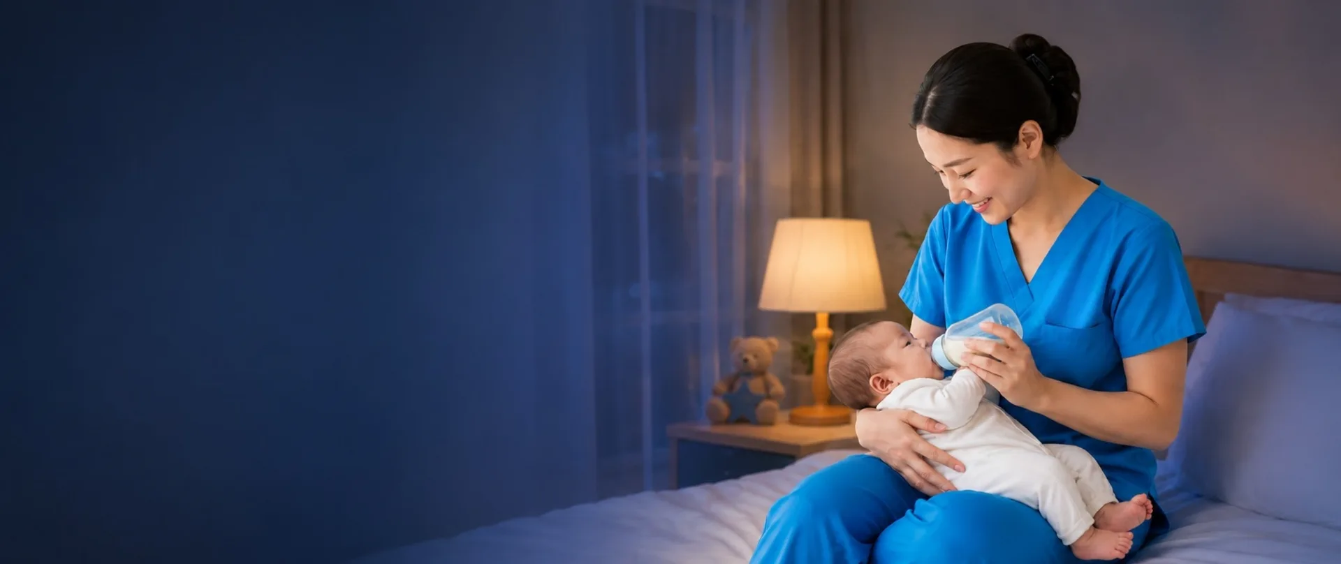Vị trí bảo mẫu chăm bé ban đêm