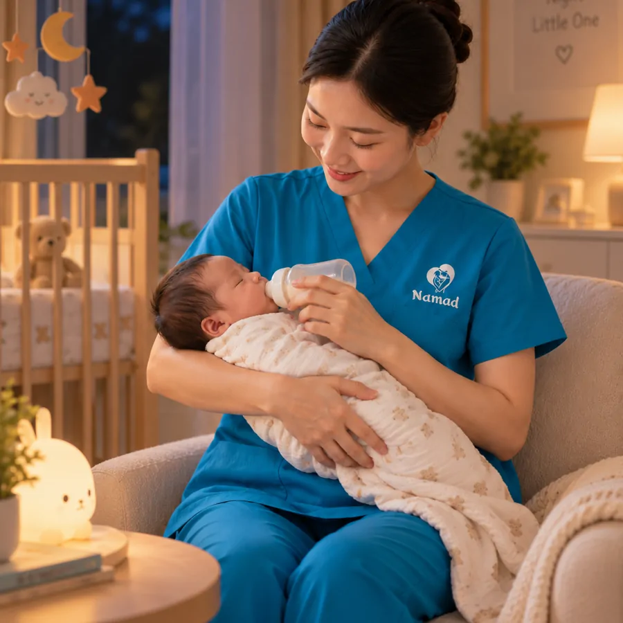 Bảo mẫu NAMOD hỗ trợ chăm bé ban đêm
