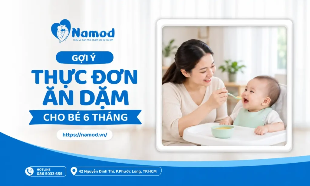 Thực đơn ăn dặm cho bé 6 tháng